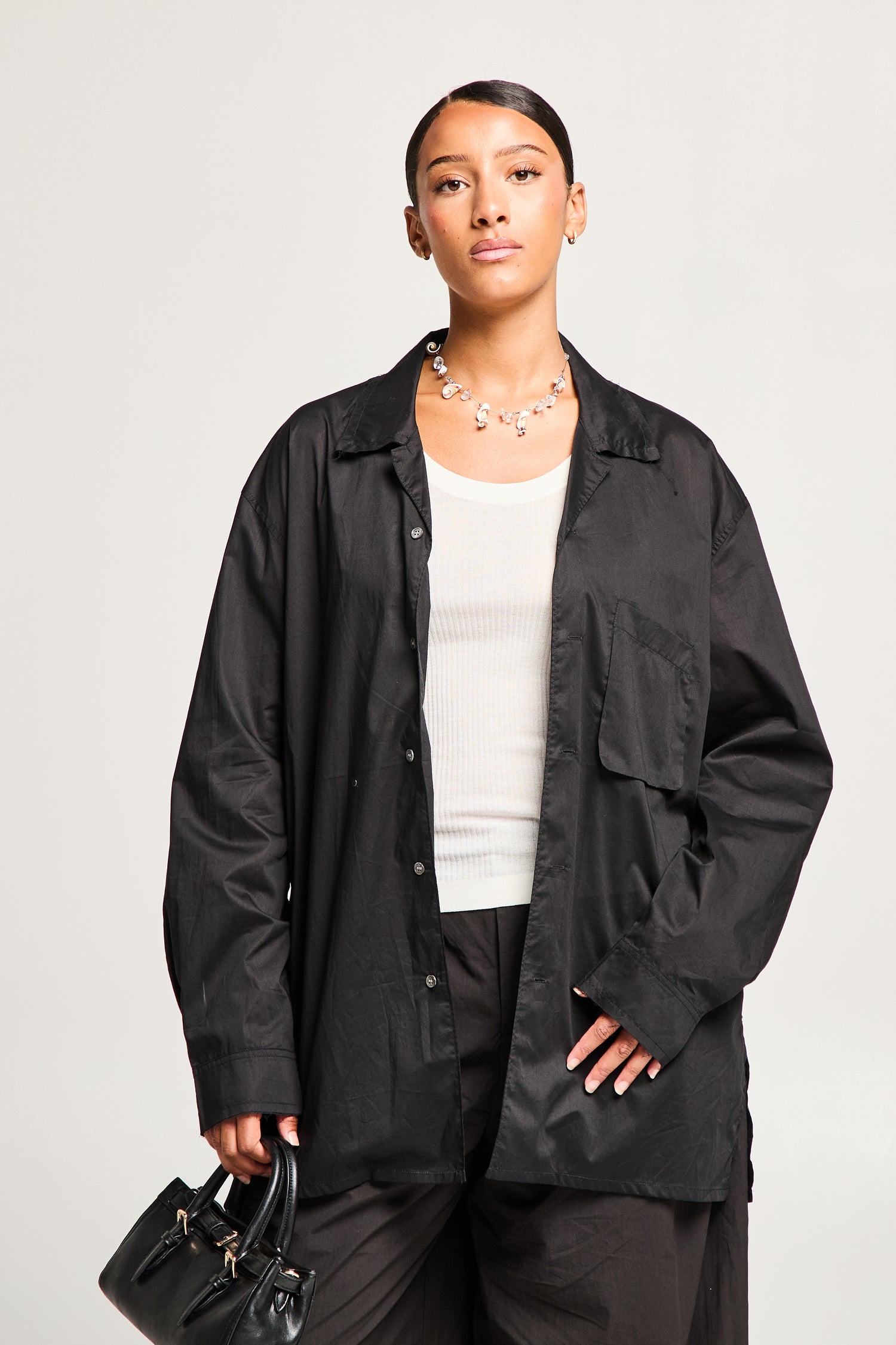 Chemise ample en coton léger