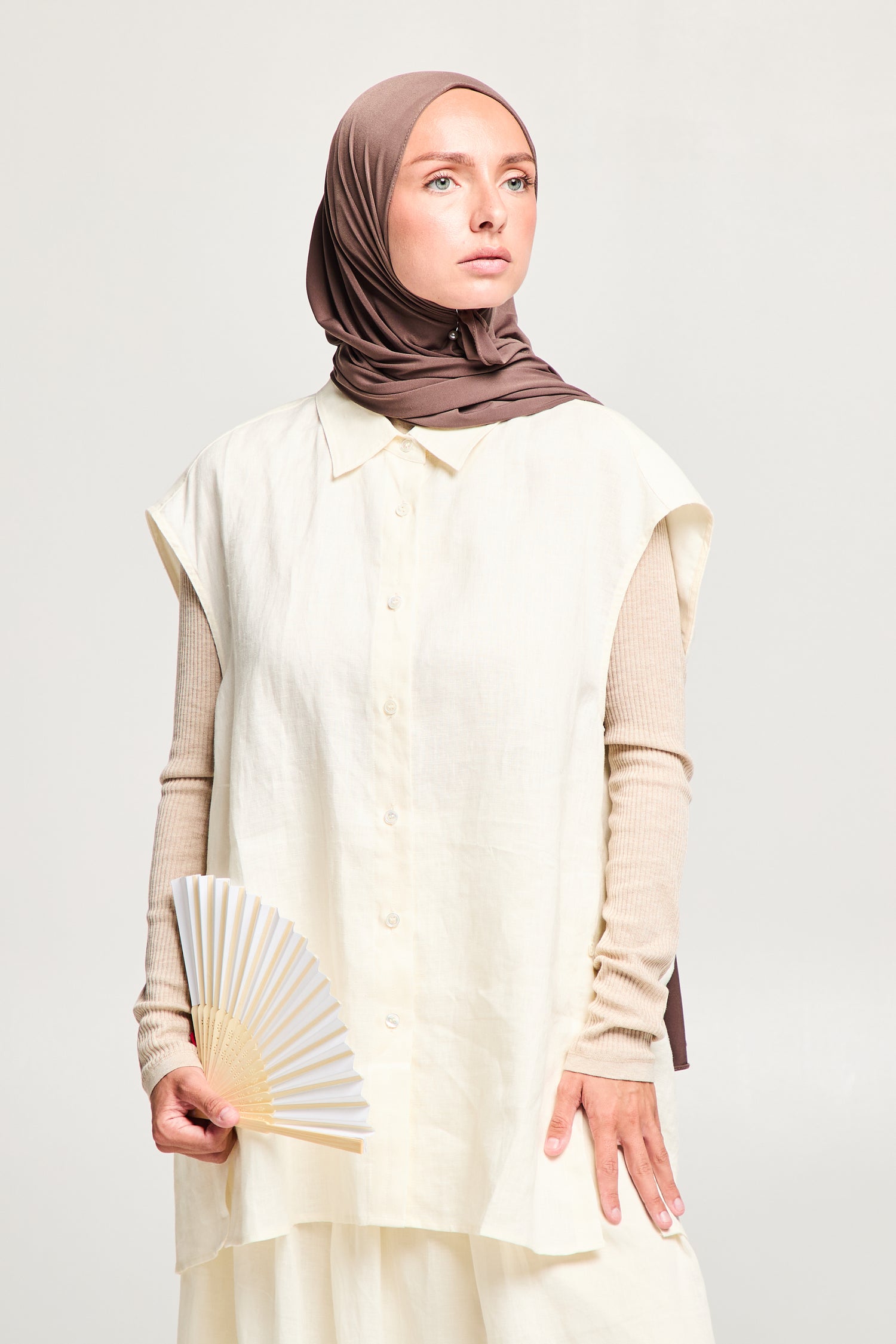 Chemise sans manches 100% lin