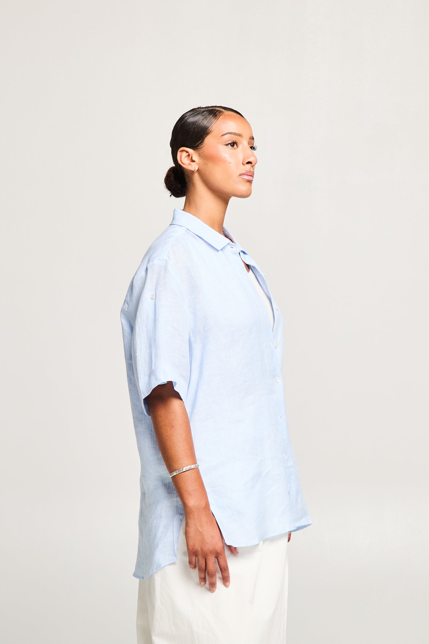 Chemise longue 100% lin