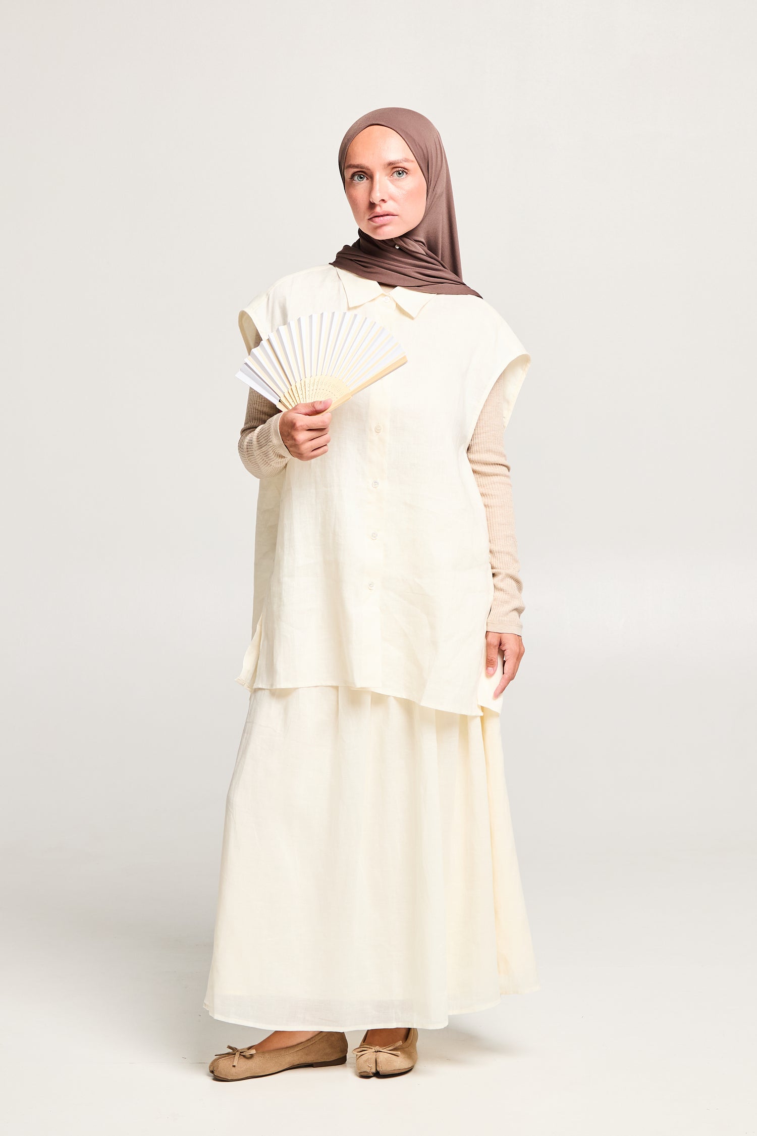 Chemise sans manches 100% lin
