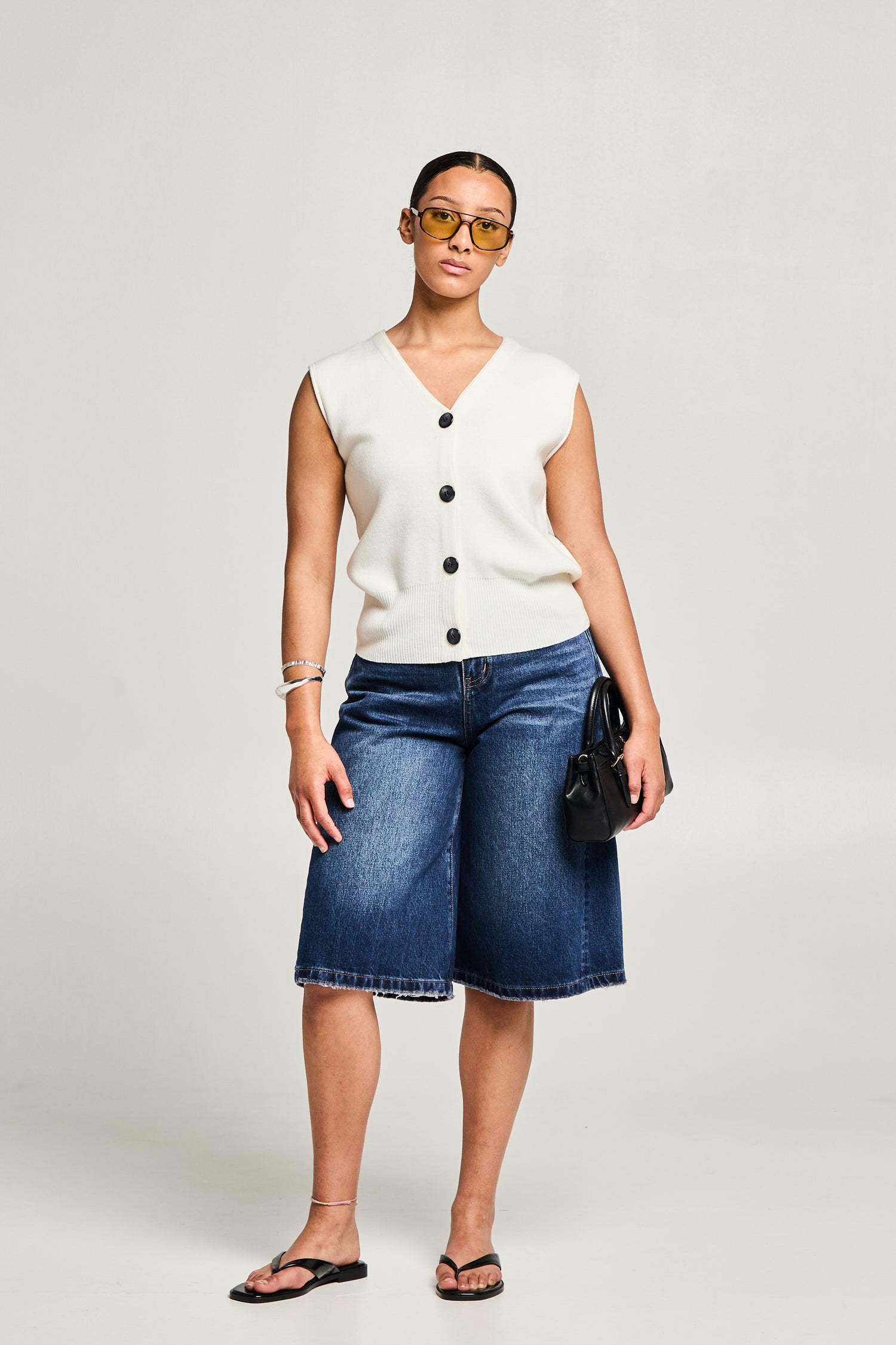 Gilet sans manches en maille