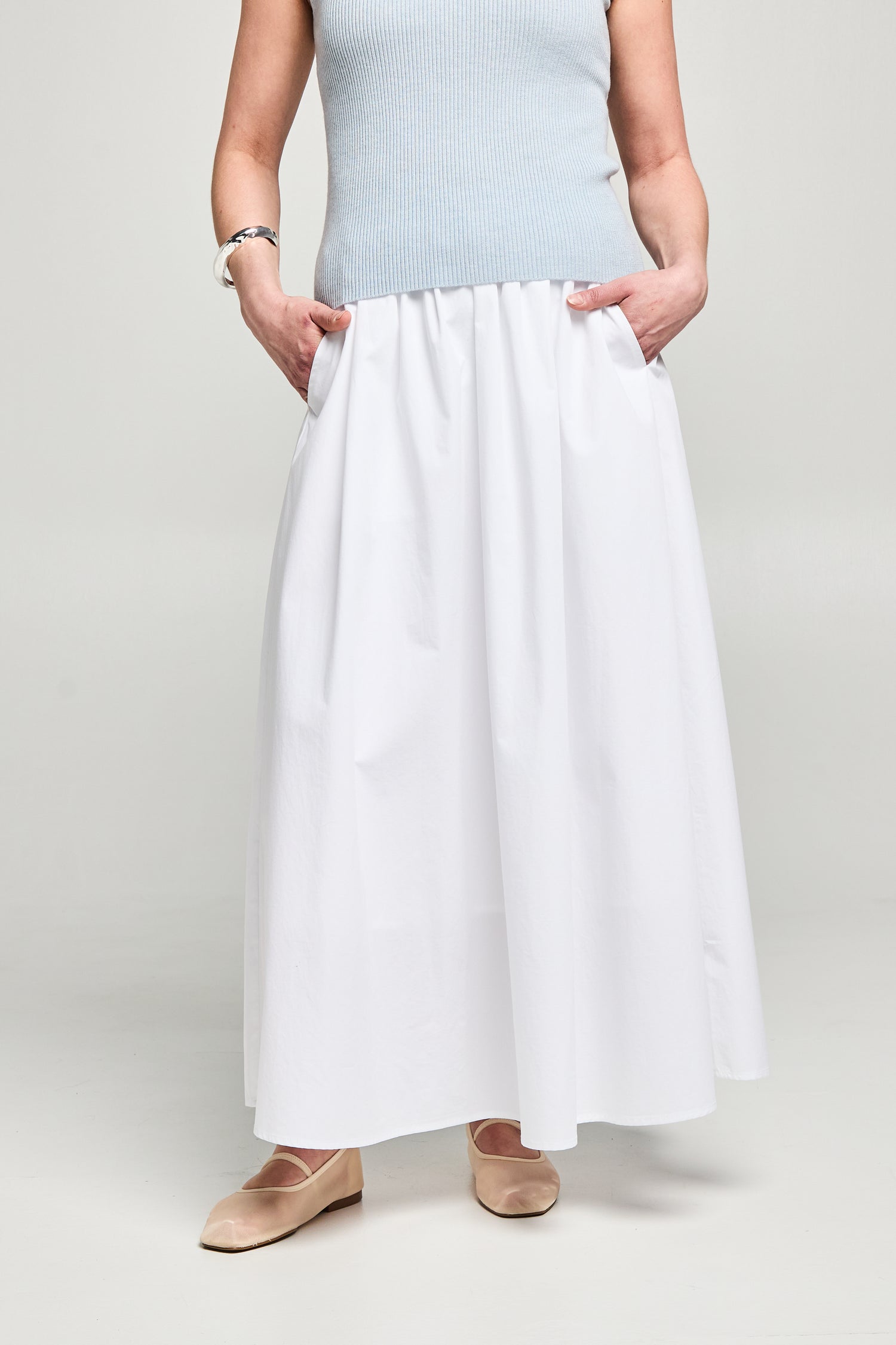 Jupe longue en coton