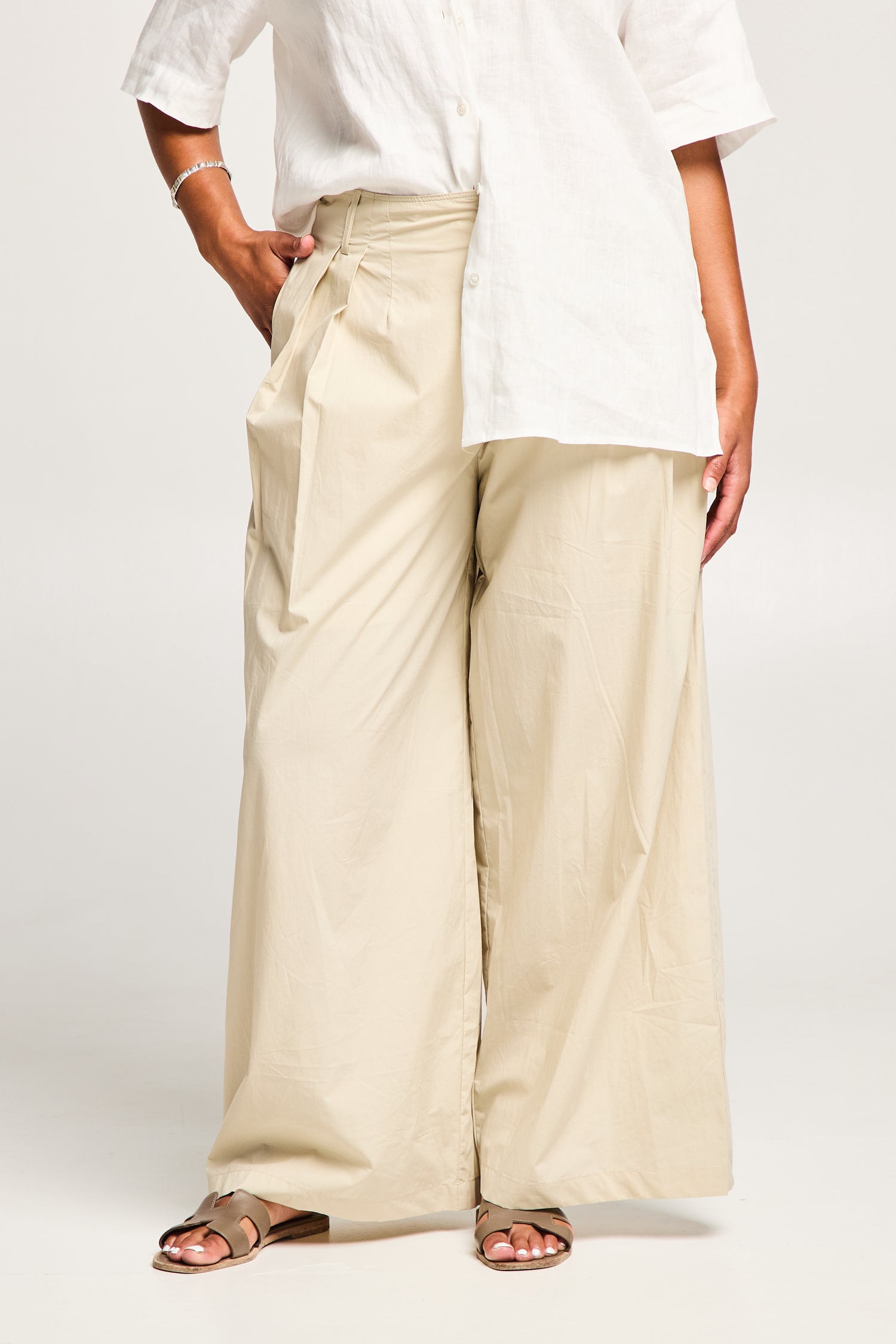 Pantalon large à pinces