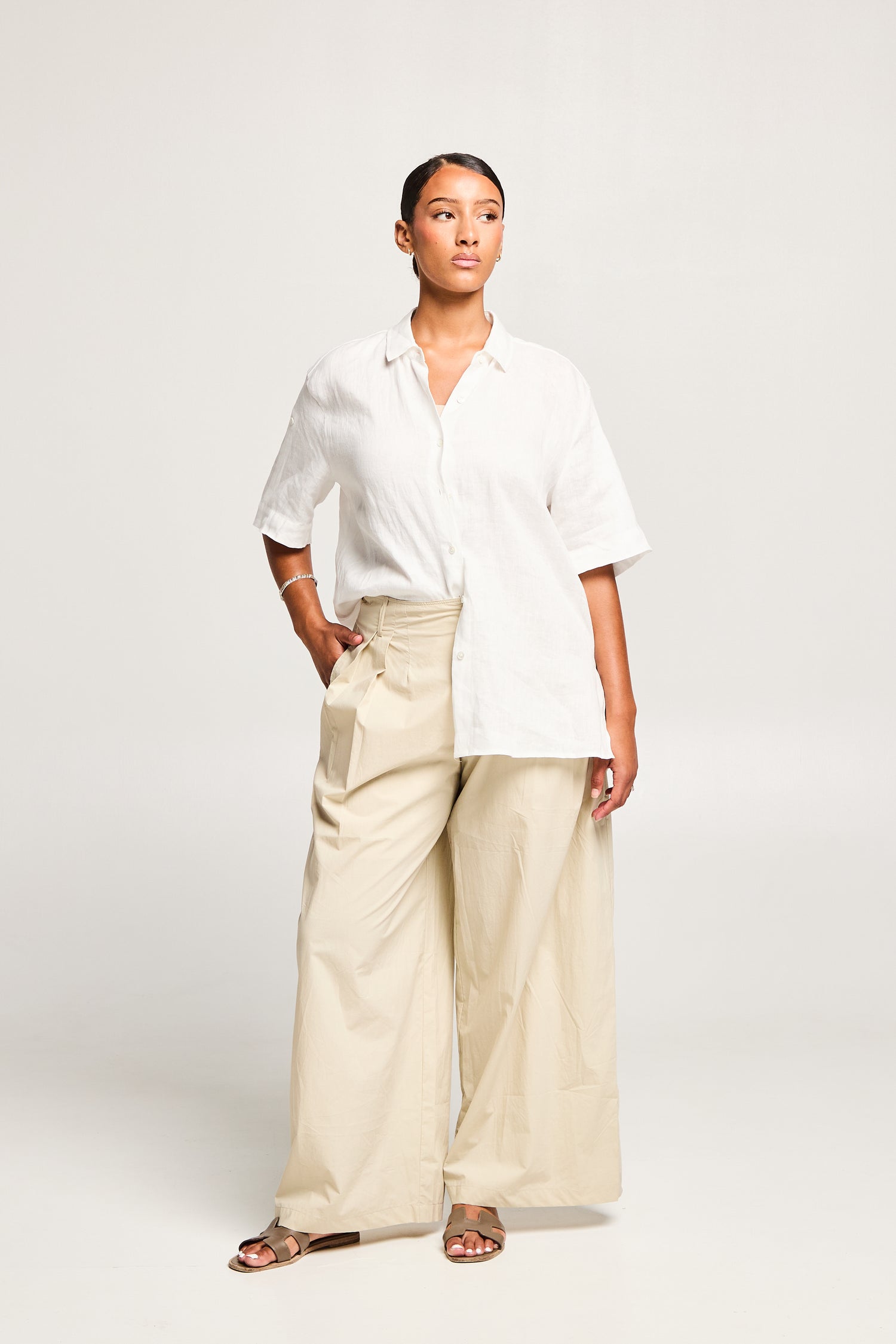 Pantalon large à pinces