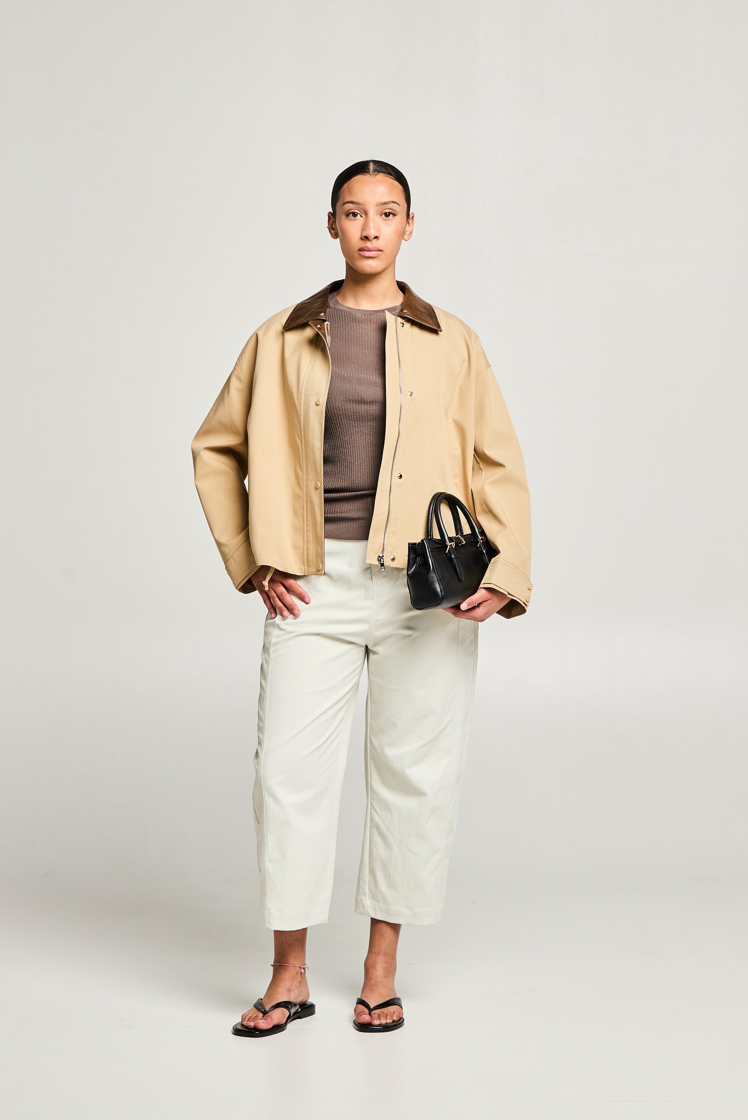 Veste en coton et lyocell
