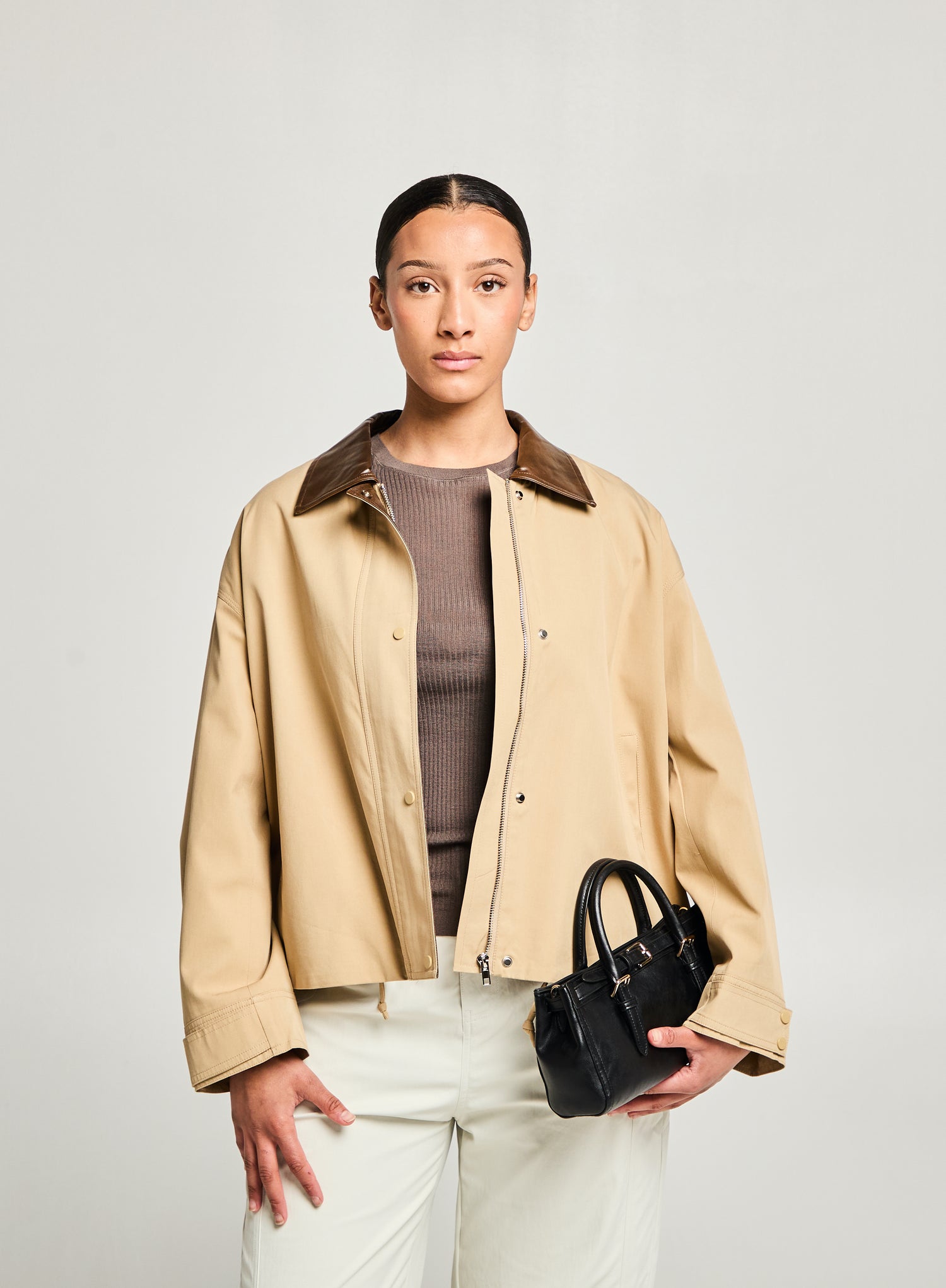 Veste en coton et lyocell
