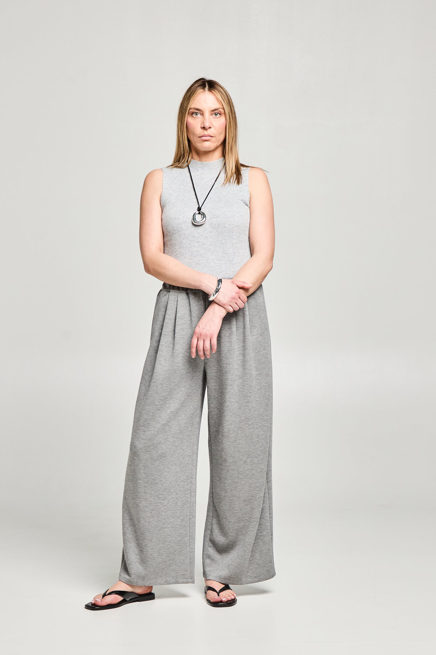 Pantalon wide leg fluide