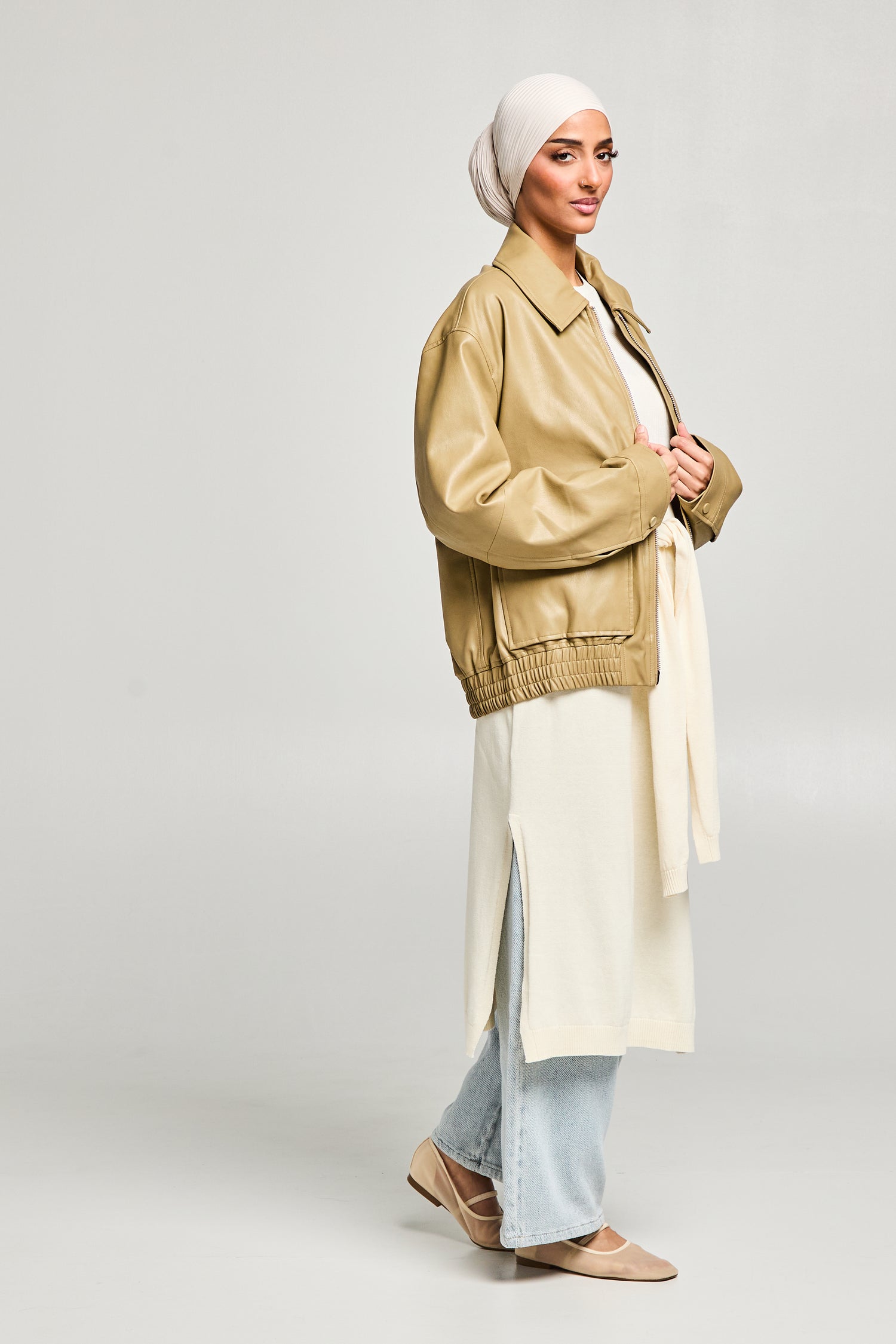 Veste enduite relaxed