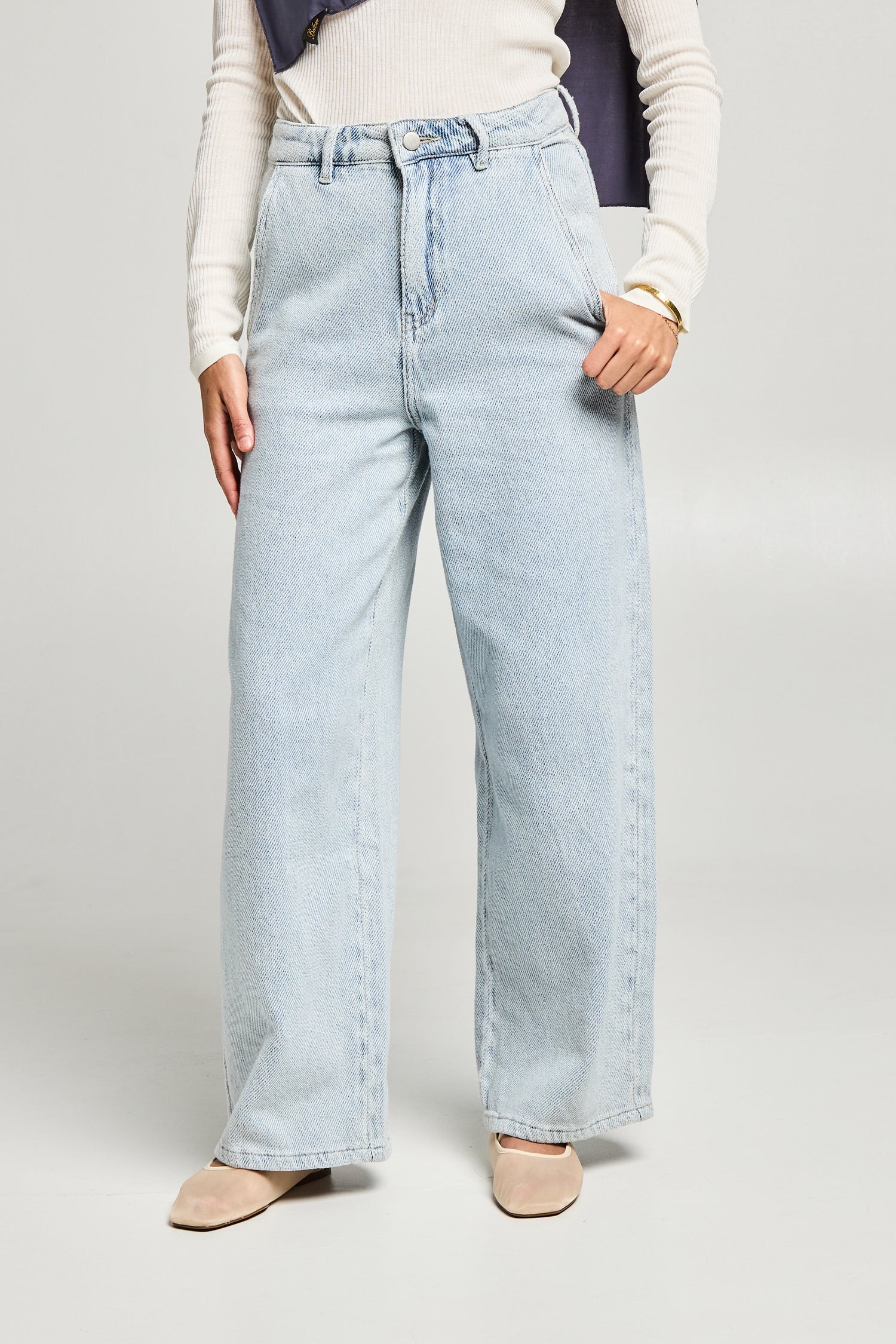Jean en denim slub washed
