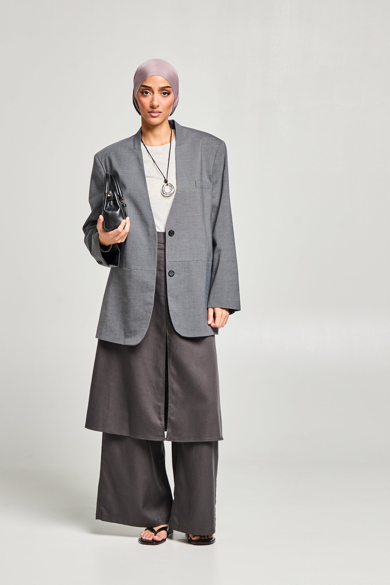 Pantalon jupe superposé en lyocell